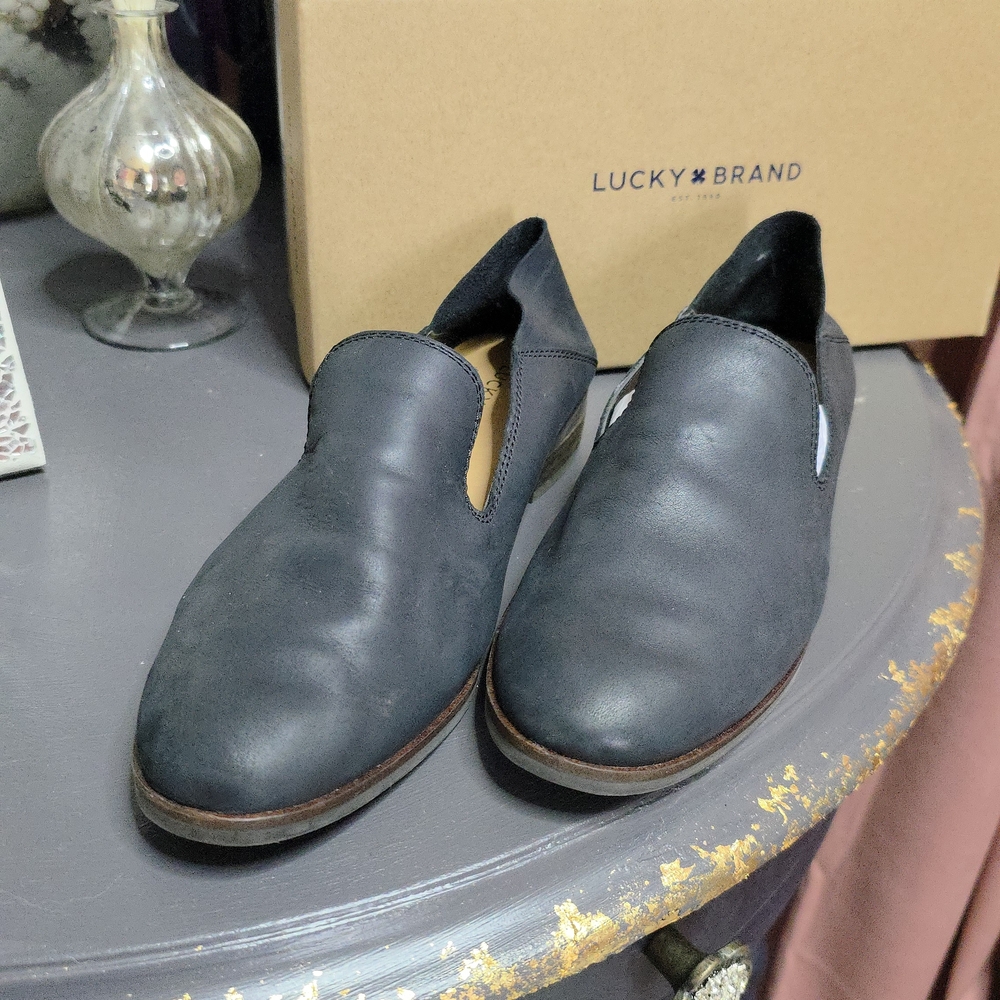 Lucky Brand Black Leather Loafers